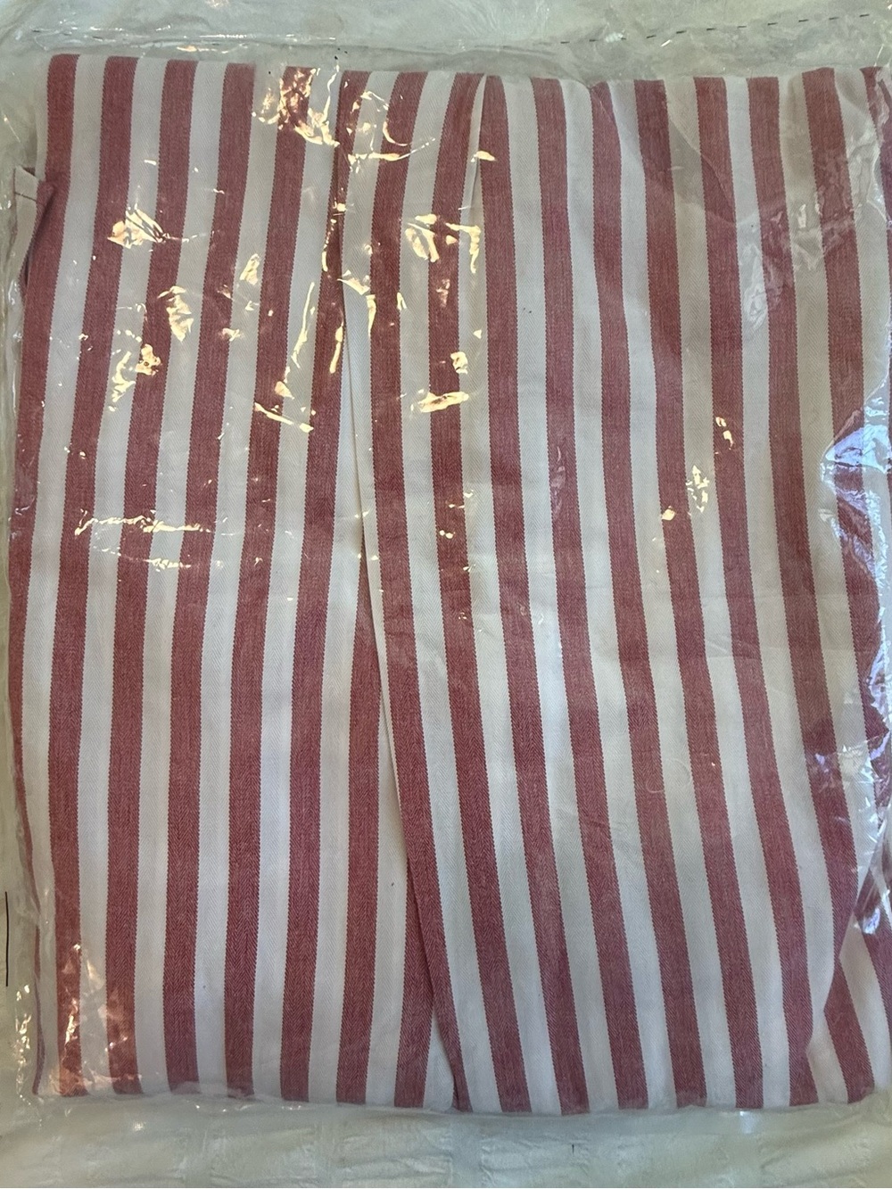 CICY BELL | Oversized Boyfriend Red & White Striped Button Down Shirt | Sz L NWT - Picture 9 of 10